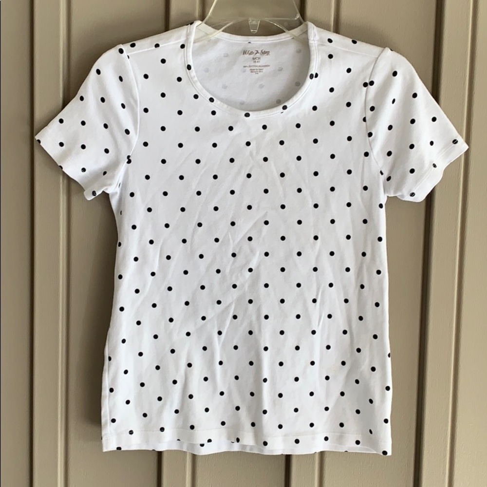 White Stag Black Polka Dot Shirt size Small